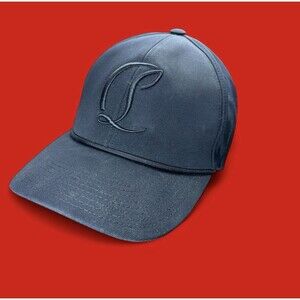 Authentic Christian Louboutin Mooncrest Baseball Cap Men's Medium Red Under Brim